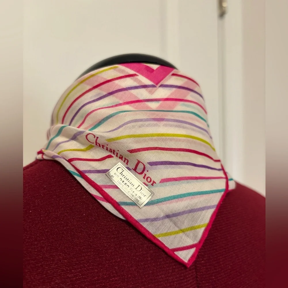 Dior choker scarves new Striped Multicolor Scarf